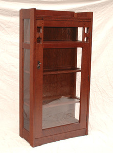 Voorhees Craftsman Workshops Limbert inspired custom china display cabinet. 